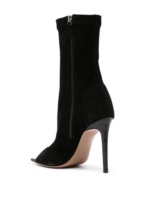 Black calf suede mid-calf boot PARIS TEXAS | PX1155XVST3OFF BLACK